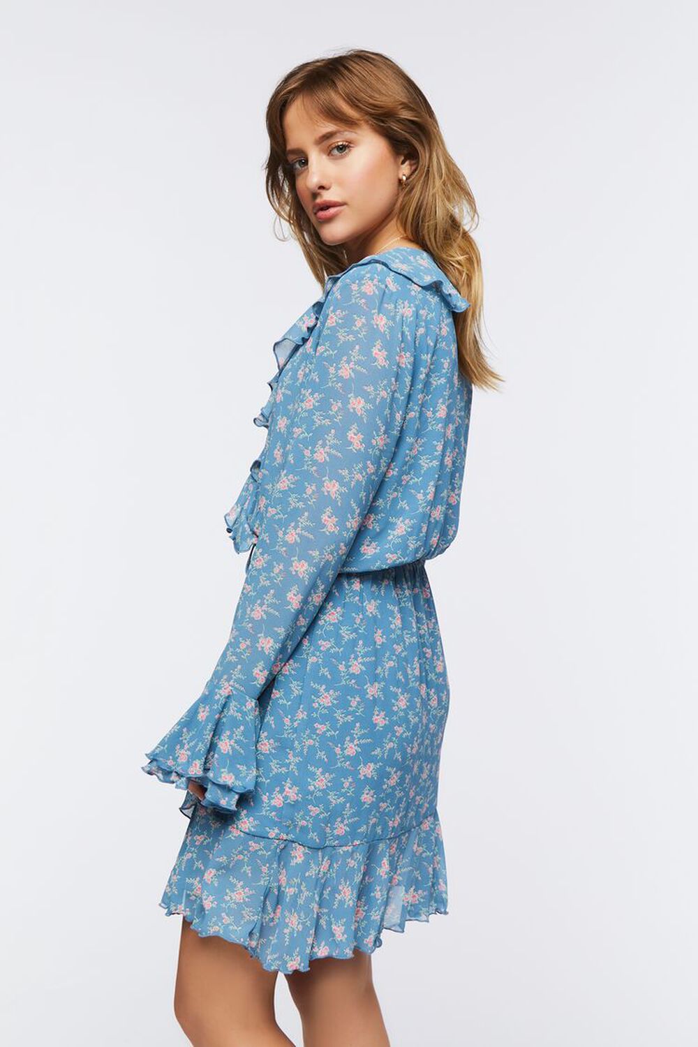 Forever 21 Chiffon Floral Mini Dress