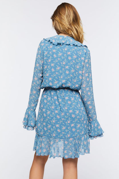 Forever 21 Chiffon Floral Mini Dress
