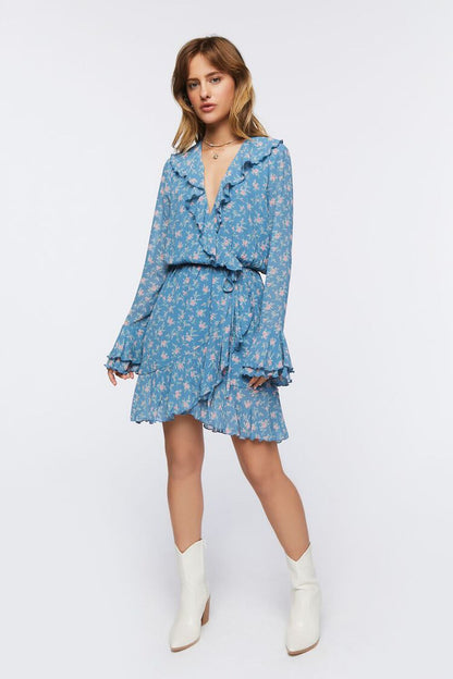 Forever 21 Chiffon Floral Mini Dress