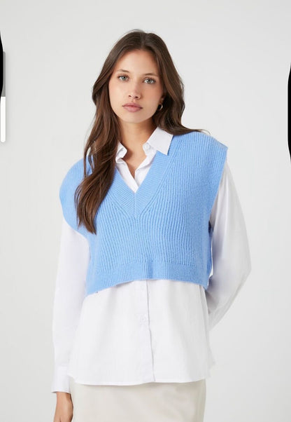 Forever 21 Sweater Vest combo Shirt