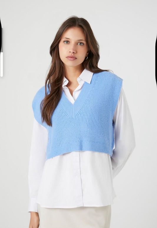 Forever 21 Sweater Vest combo Shirt