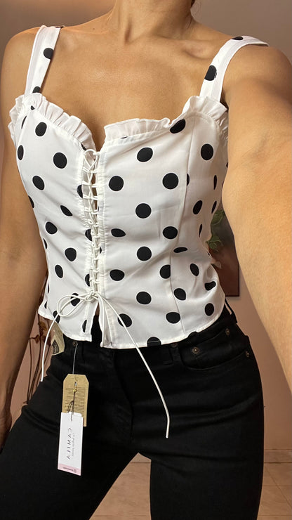 Forever 21 Polka Dot Crop Top