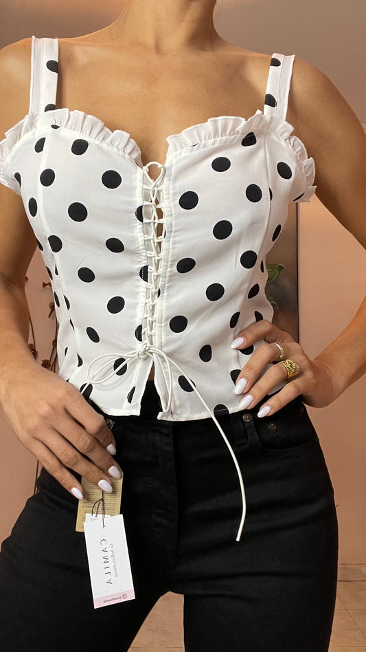 Forever 21 Polka Dot Crop Top