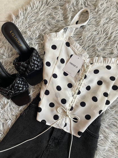 Forever 21 Polka Dot Crop Top