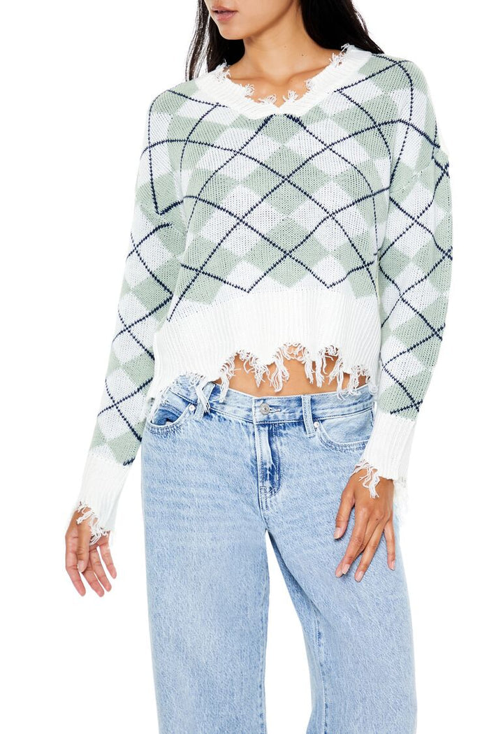 Cropped Rombo Sweater