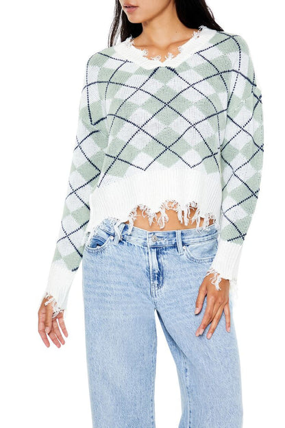 Cropped Rombo Sweater