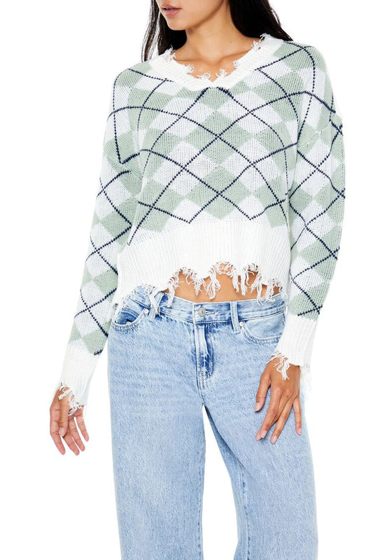 Cropped Rombo Sweater