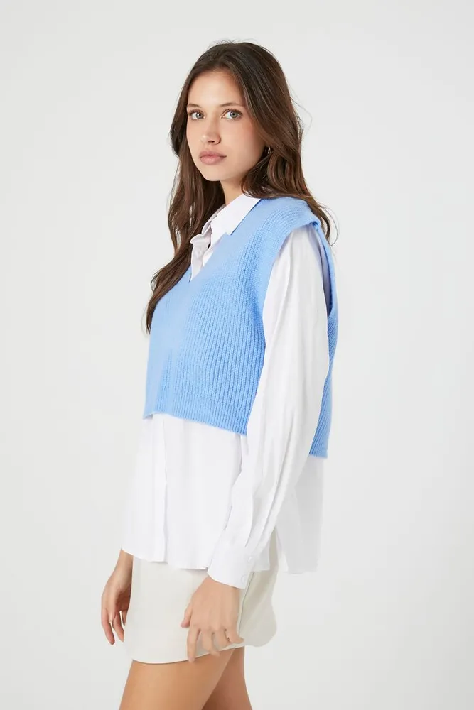 Forever 21 Sweater Vest combo Shirt