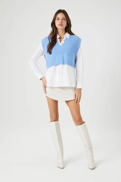 Forever 21 Sweater Vest combo Shirt