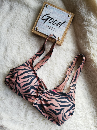 Top de bikini cebra marrón Juvenil
