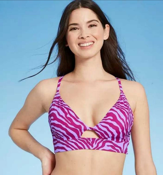 Top de bikini cebra morado