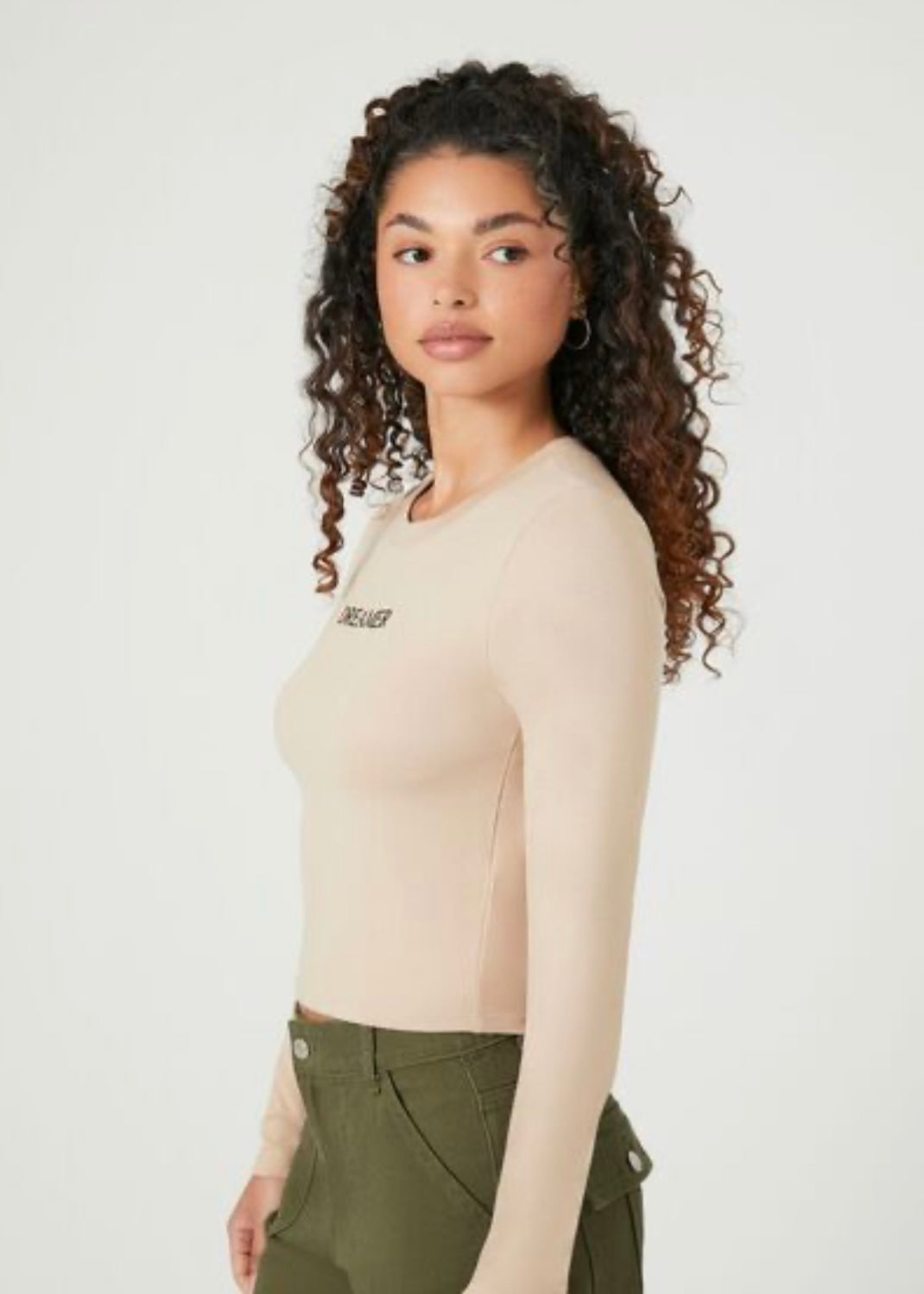 Forever 21 Bordado Crop Top