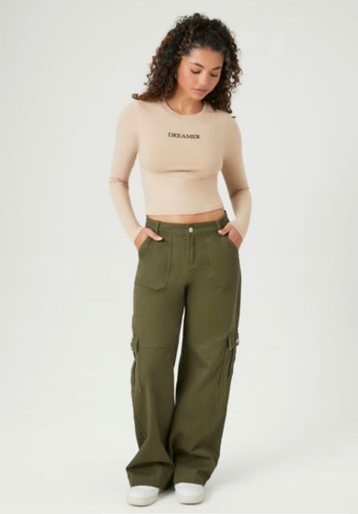 Forever 21 Bordado Crop Top