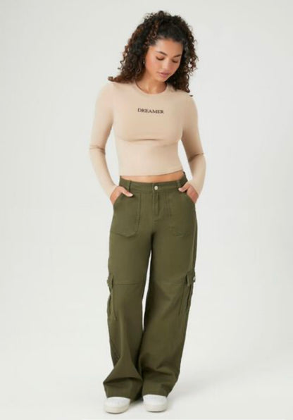 Forever 21 Bordado Crop Top