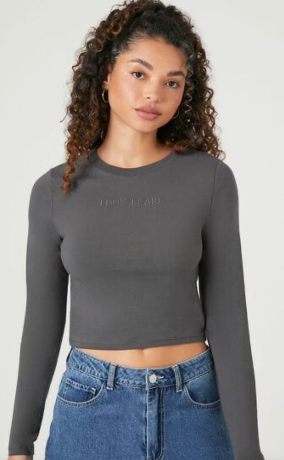 Forever 21 Bordado Crop Top