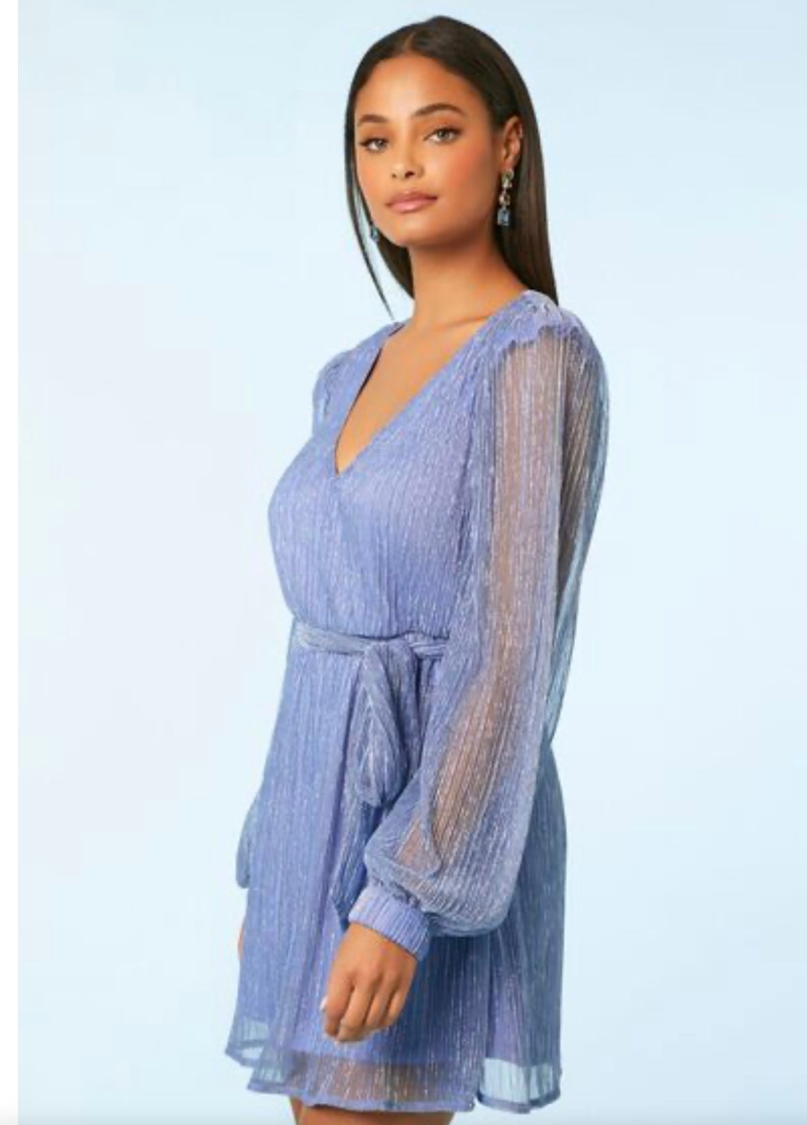 Forever 21 Chiffon Metallic Mini Dress