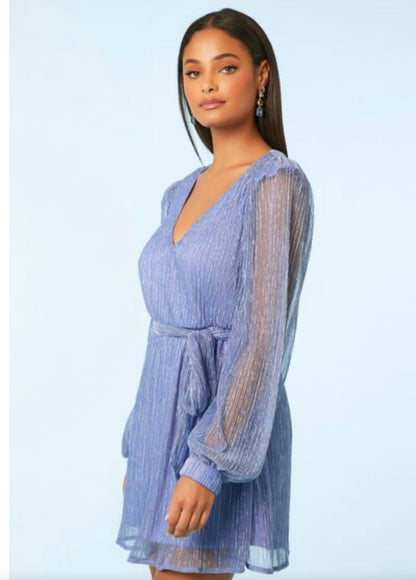 Forever 21 Chiffon Metallic Mini Dress