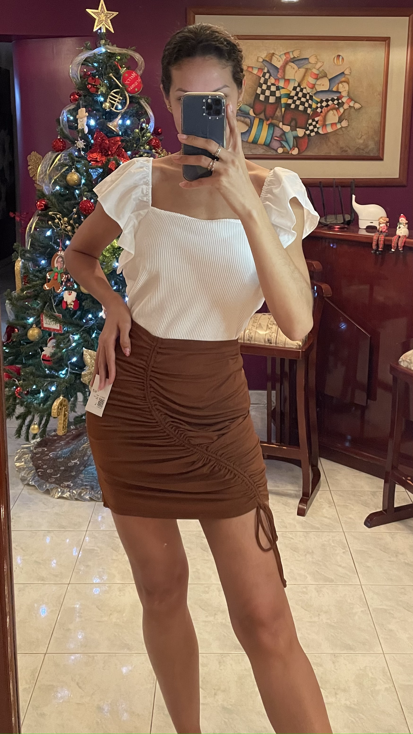 Forever 21 Ruched Mini Skirt