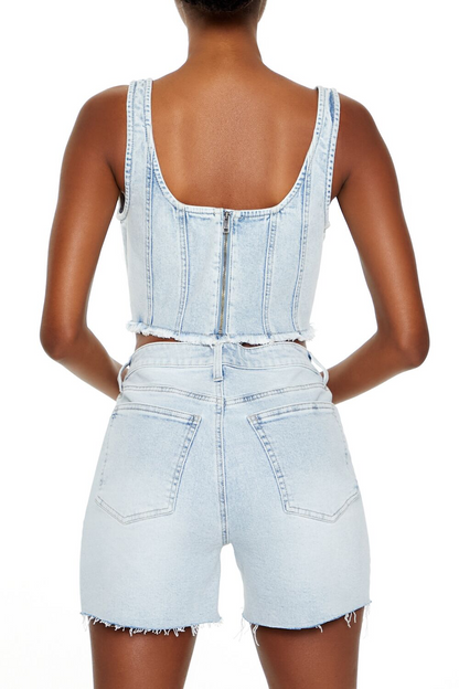 Forever Denim Crop Top