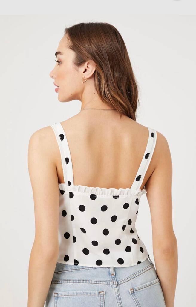 Forever 21 Polka Dot Crop Top