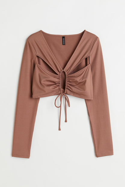 H&M Crop top de aberturas