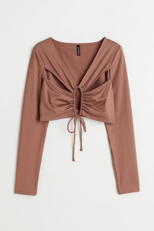 H&M Crop top de aberturas